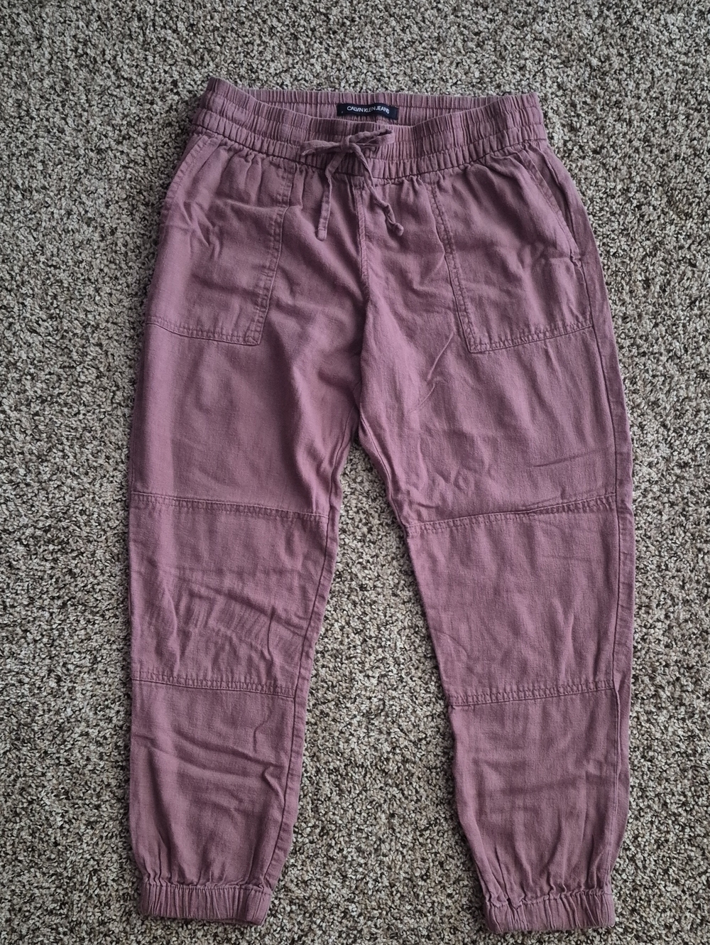 Calvin Klein Jeans Mauve Drawstring Ankle Pants